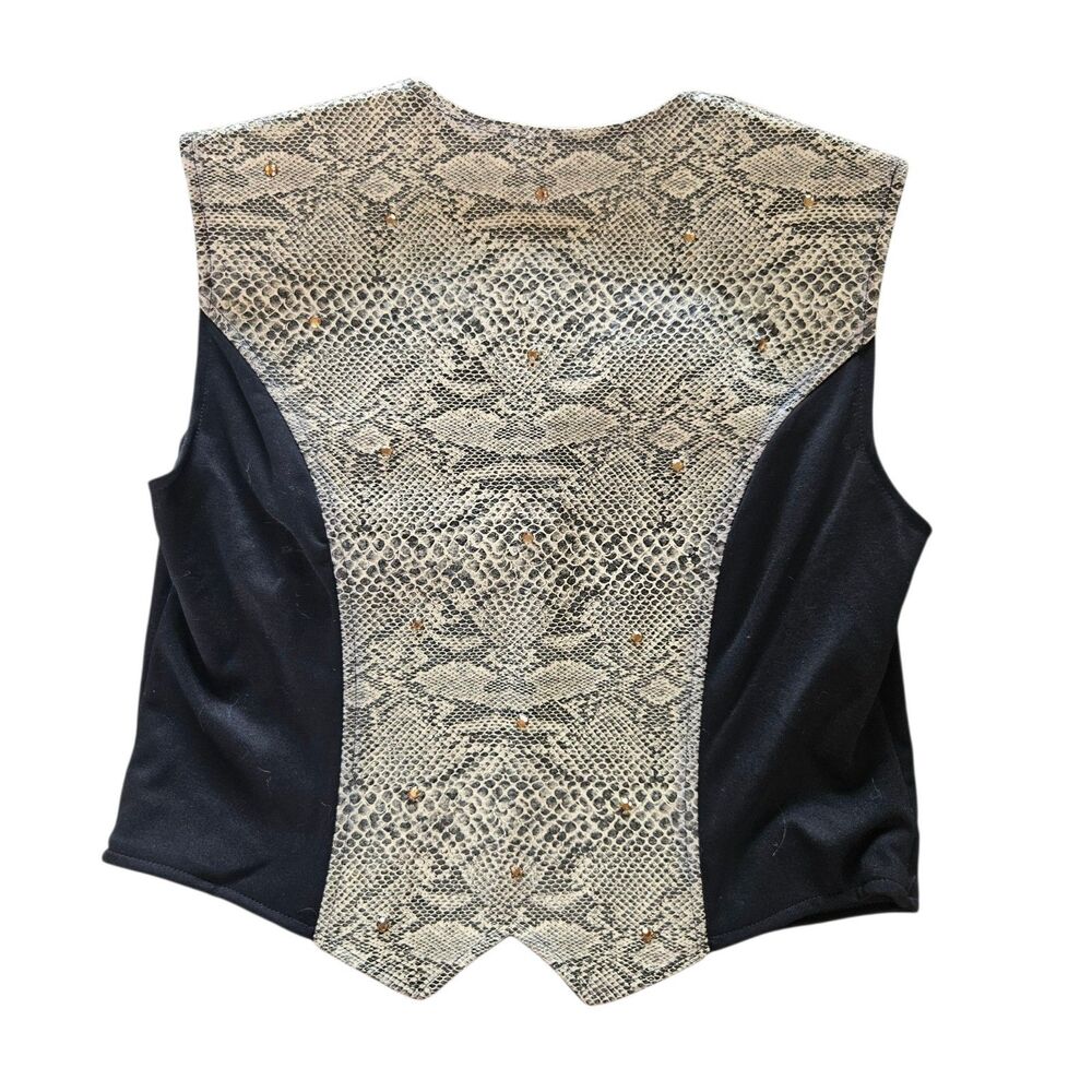 Western Collection Horse Show Vest Size Large Faux Snake Skin Sequined - Picture 2 of 8